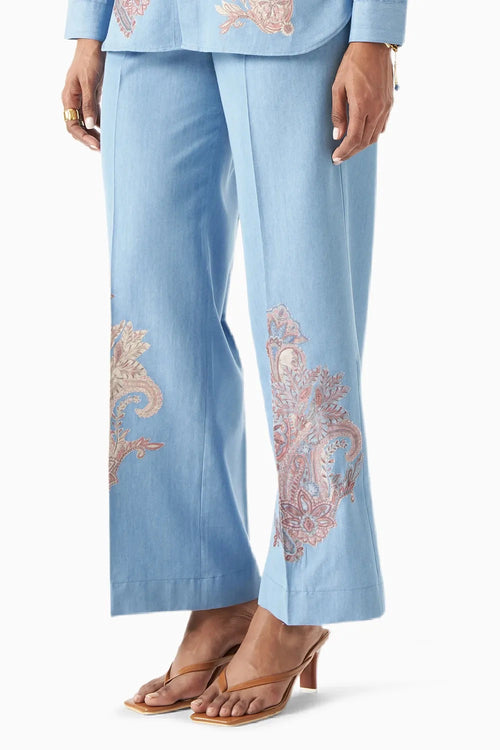 Azure Paisley Ease Co-ord Set