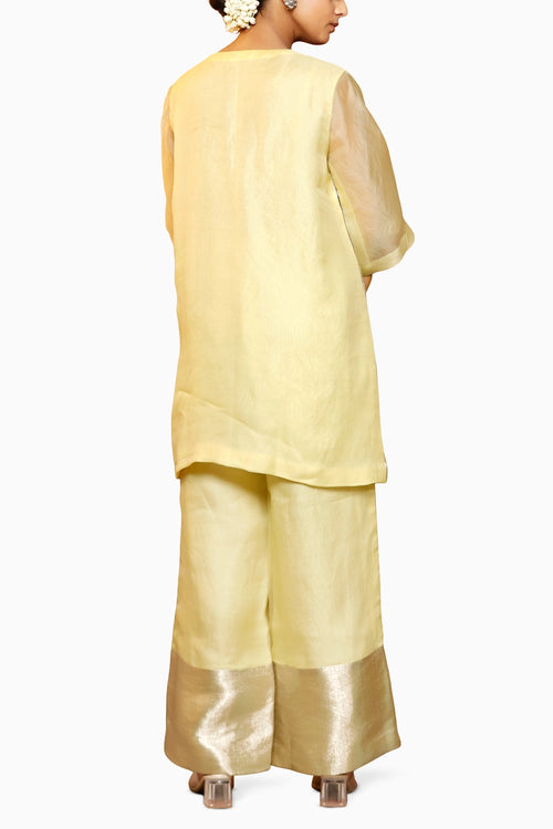Sehej Yellow Short Kurta Set