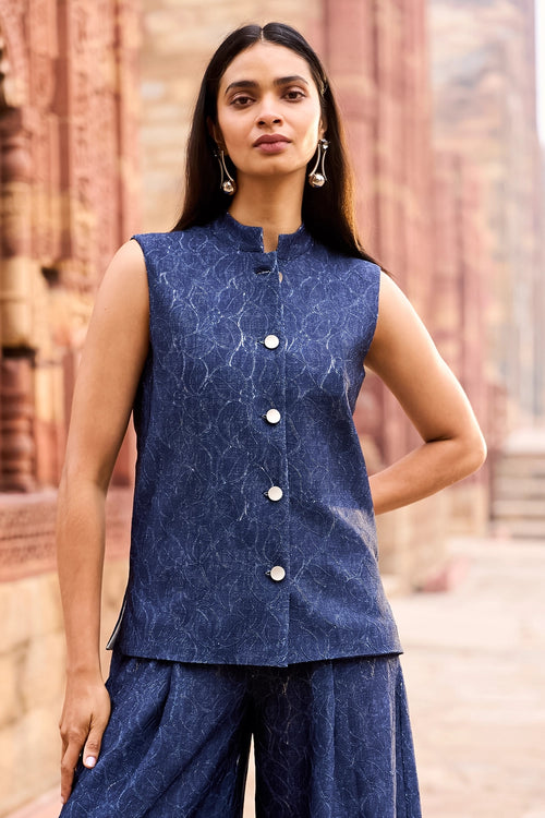 Denim Lace Waistcoat