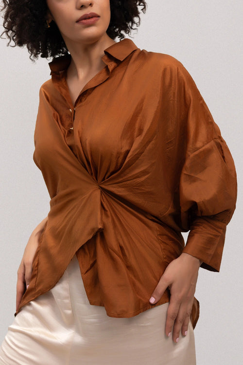 Eeda Spotlight Camel Twist Shirt