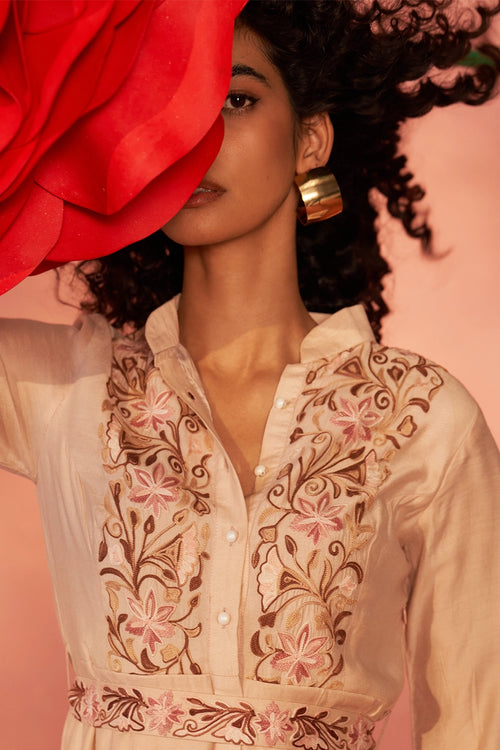 Chandni Chanderi Blush Dress
