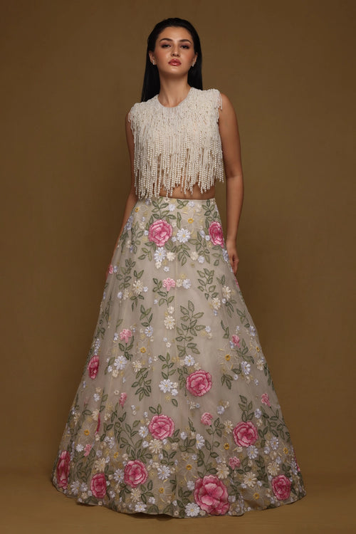 Multi Floral Lehenga Set