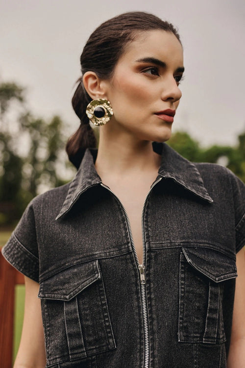 Martha Denim Jacket with Straight Denim Pants