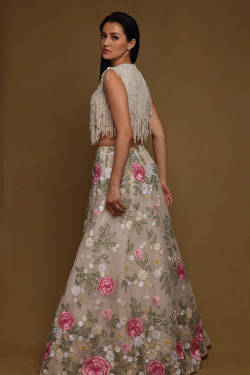 Multi Floral Lehenga Set