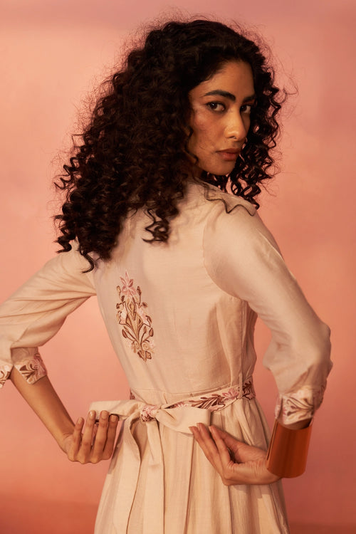 Chandni Chanderi Blush Dress
