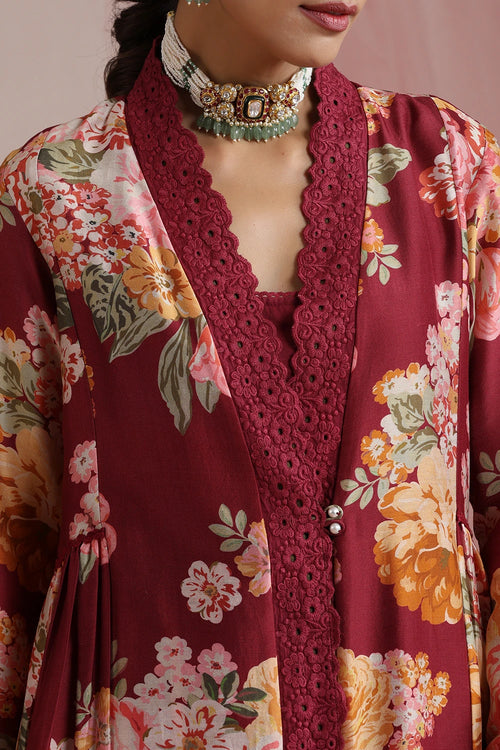 The Maharani Bagh Side Gathered Kurta Set