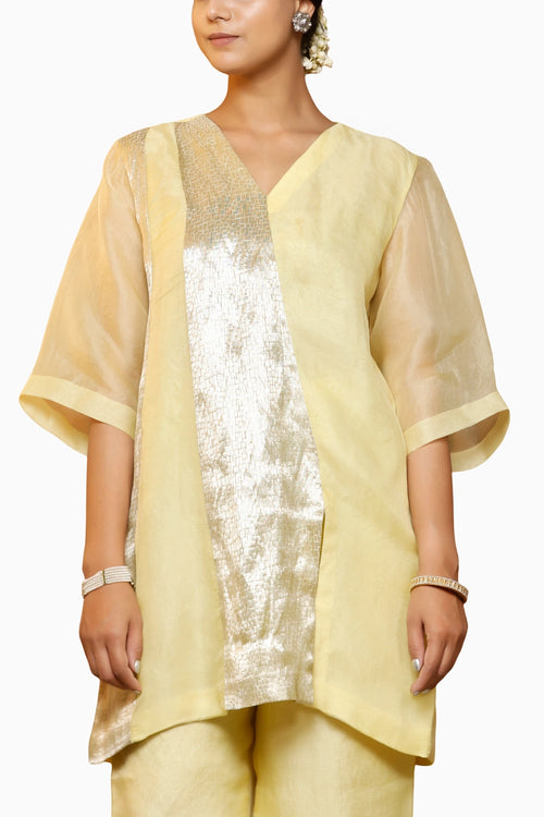 Sehej Yellow Short Kurta Set