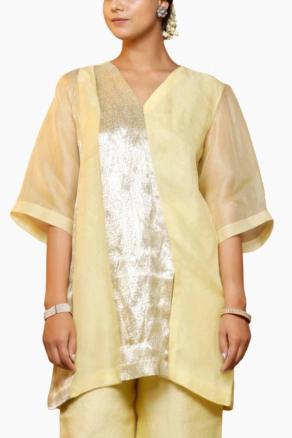 Sehej Yellow Short Kurta Set