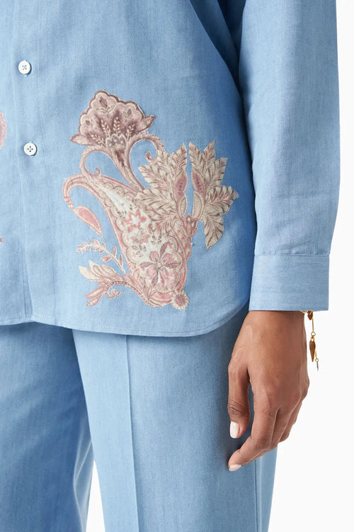 Azure Paisley Ease Co-ord Set