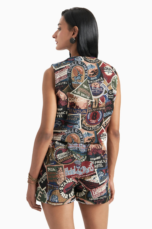 Stamp Jacquard Jacket