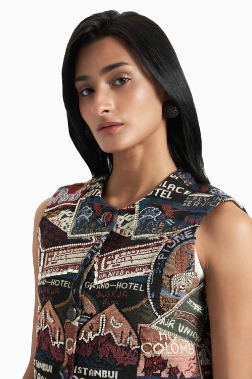 Stamp Jacquard Jacket
