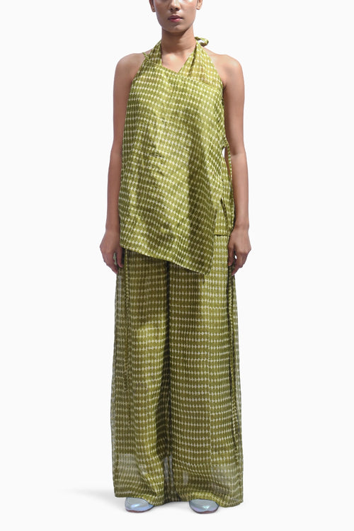 Olive Tie Wrap Co-ord Set