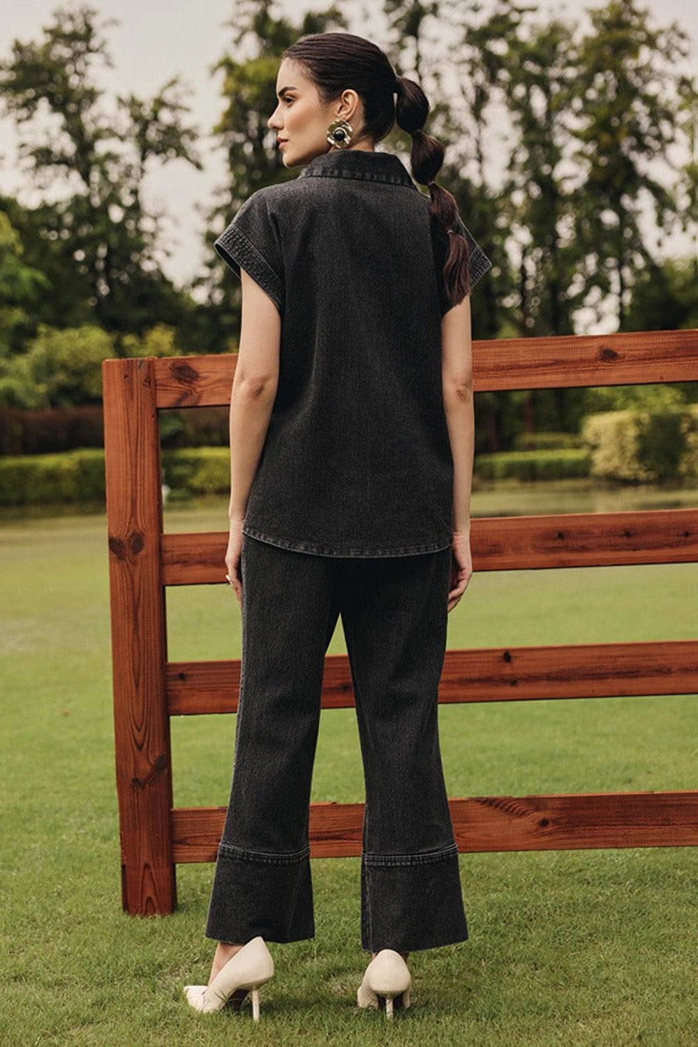 Martha Denim Jacket with Straight Denim Pants