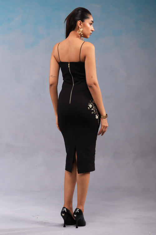 Black and Gold Kohl Tube Dress