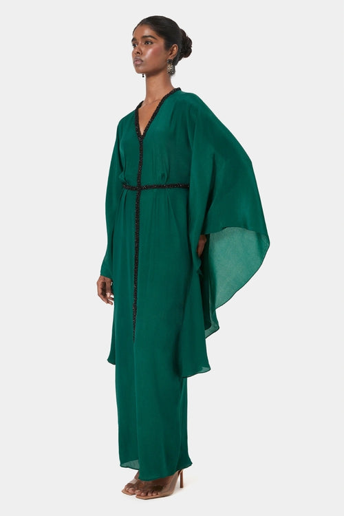 Pine Embellished Kaftan Dress