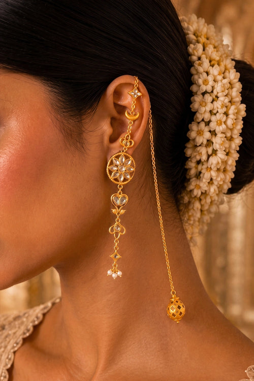 Chaand Sitara dogri Ear Chain