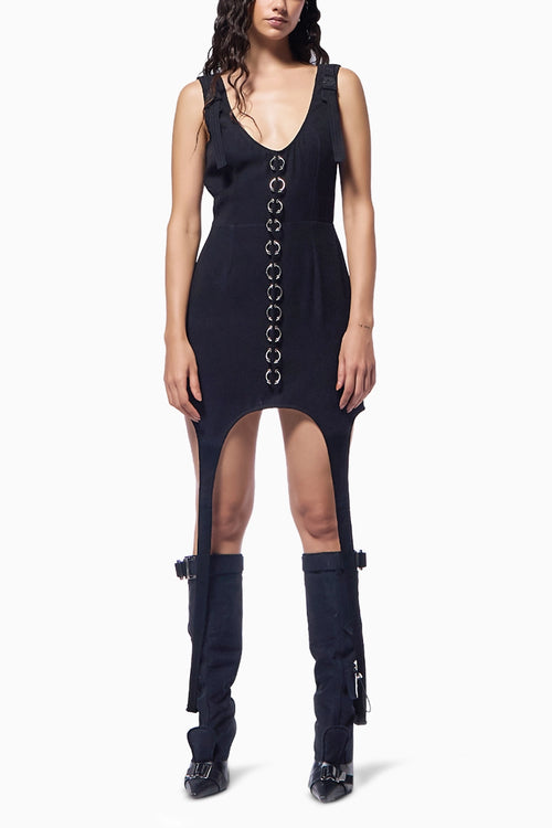 Midnight Buckle Septum Dress