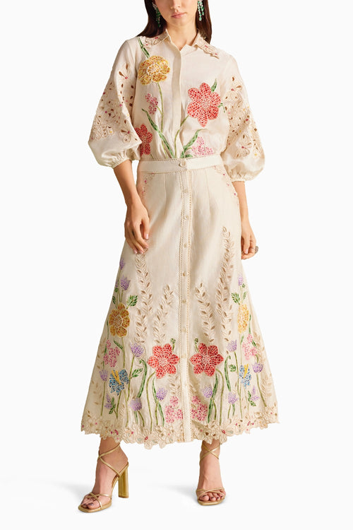 Ivory Floral Mosaic Co-ord Set