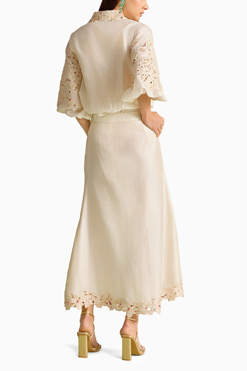 Ivory Floral Mosaic Co-ord Set