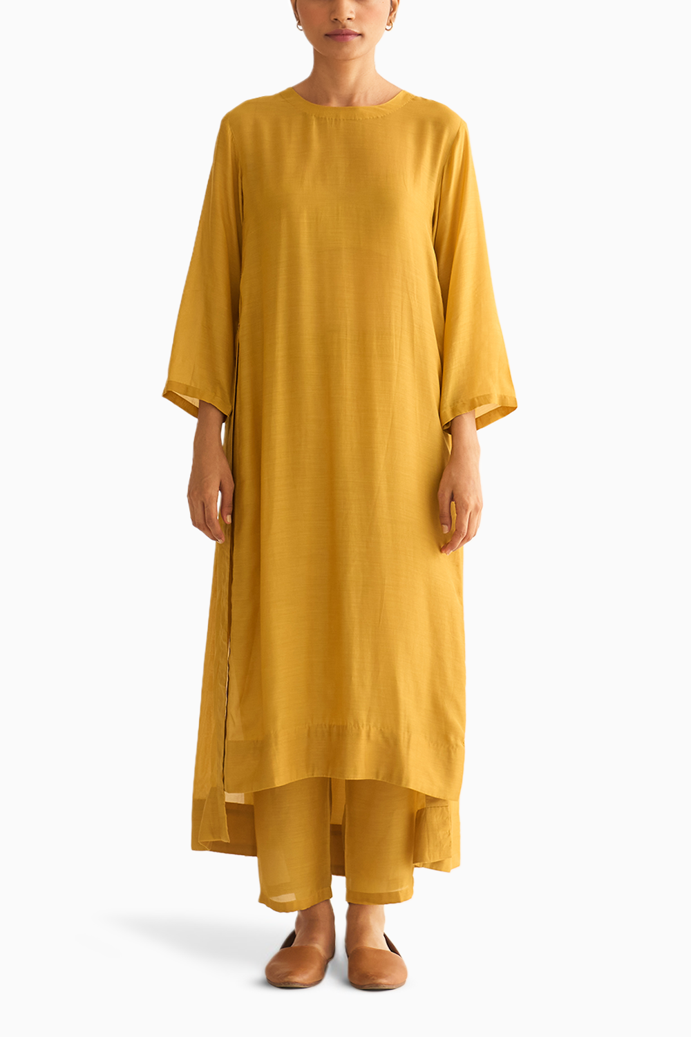 Avani Mustard Back Gather Kurta Set