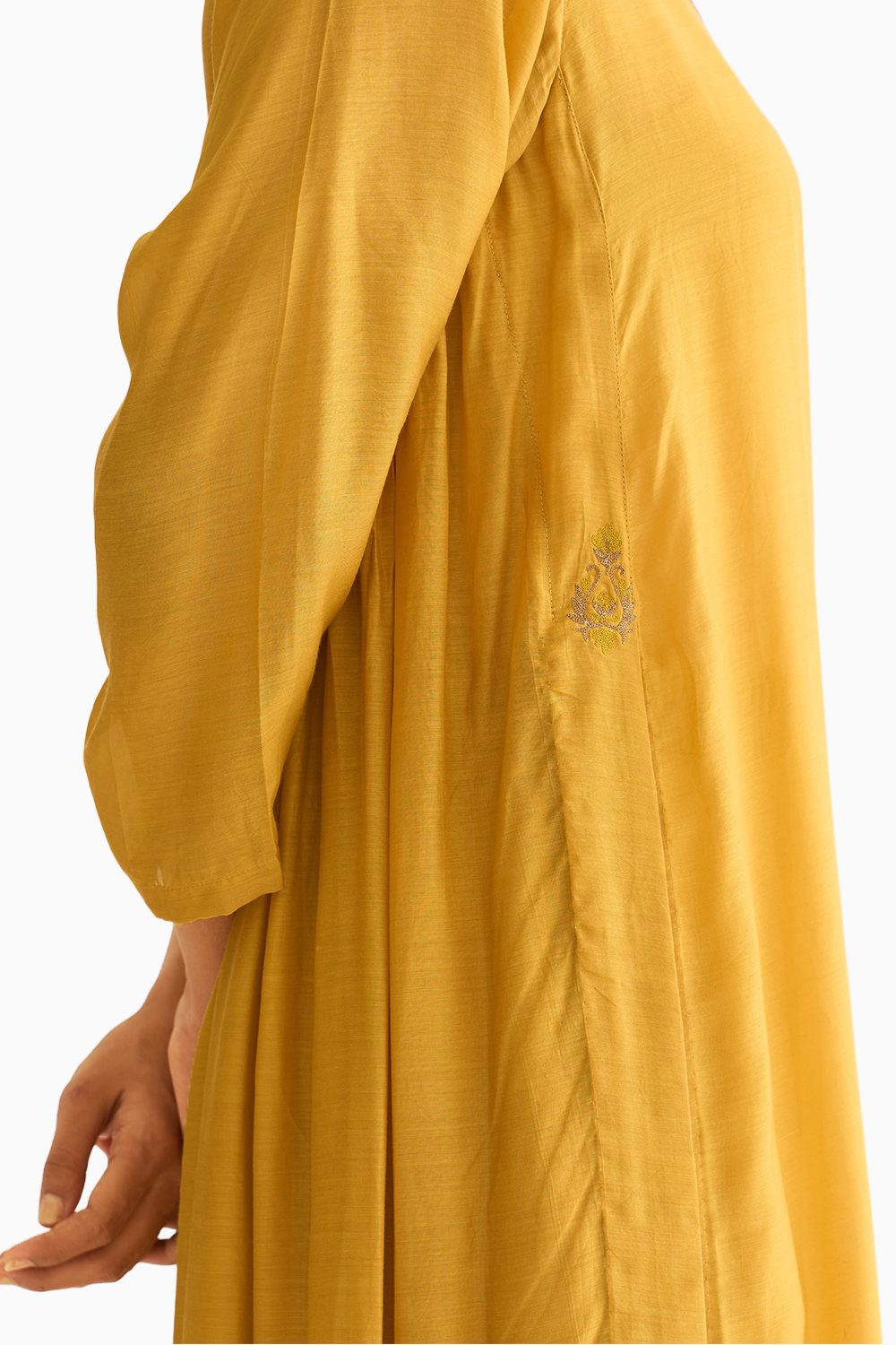 Avani Mustard Back Gather Kurta Set