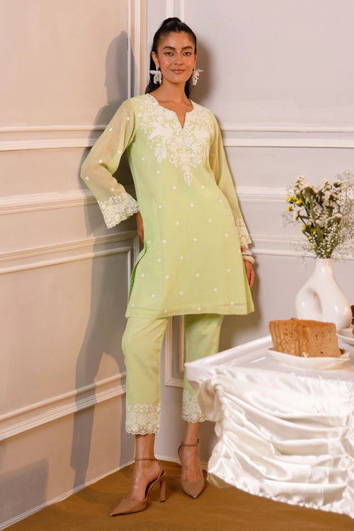 Parinda Green Suit Set