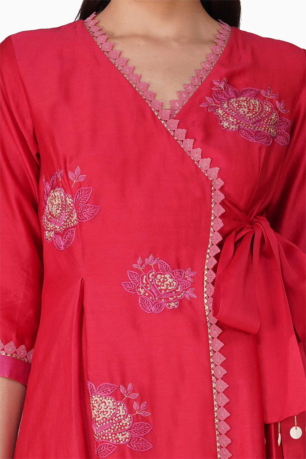 Starry Rose Two-Tone Angrakha Set