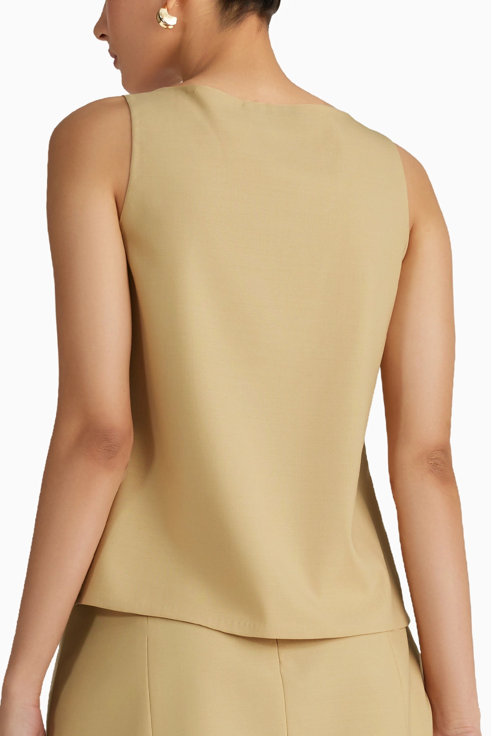 Sand Suiting Sleeveless Top