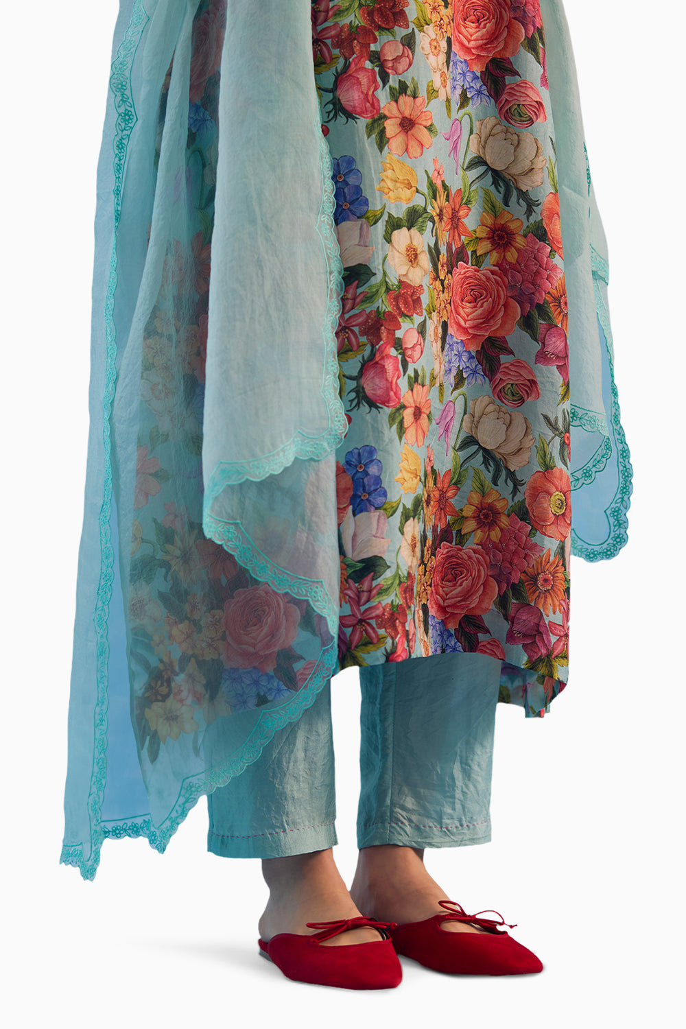 Ethereal Ice Blue Dupatta