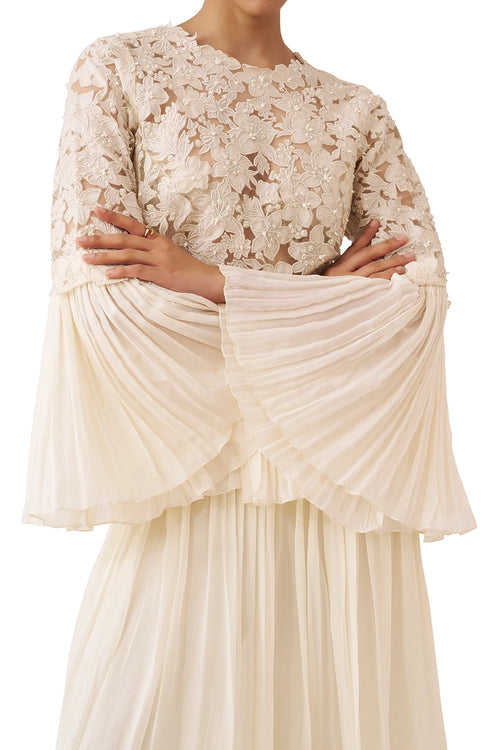 Fleur Ivory Peplum Top