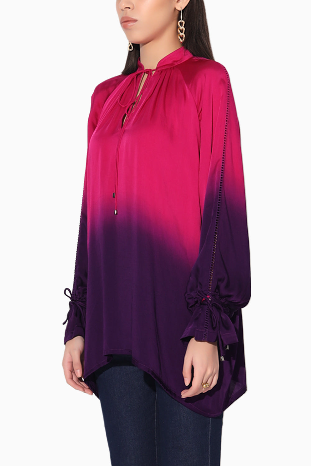 Hanako Pink and Purple Ombre Top