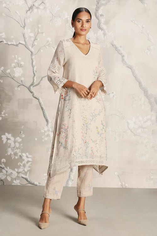 Walk in the Clouds Fly Free Sand Tunic and Pant Set