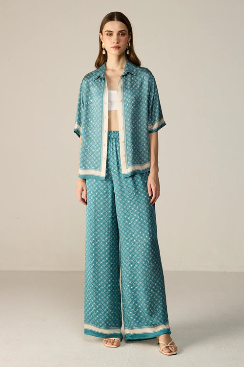 Teal Noah Shirt Co-ord Set