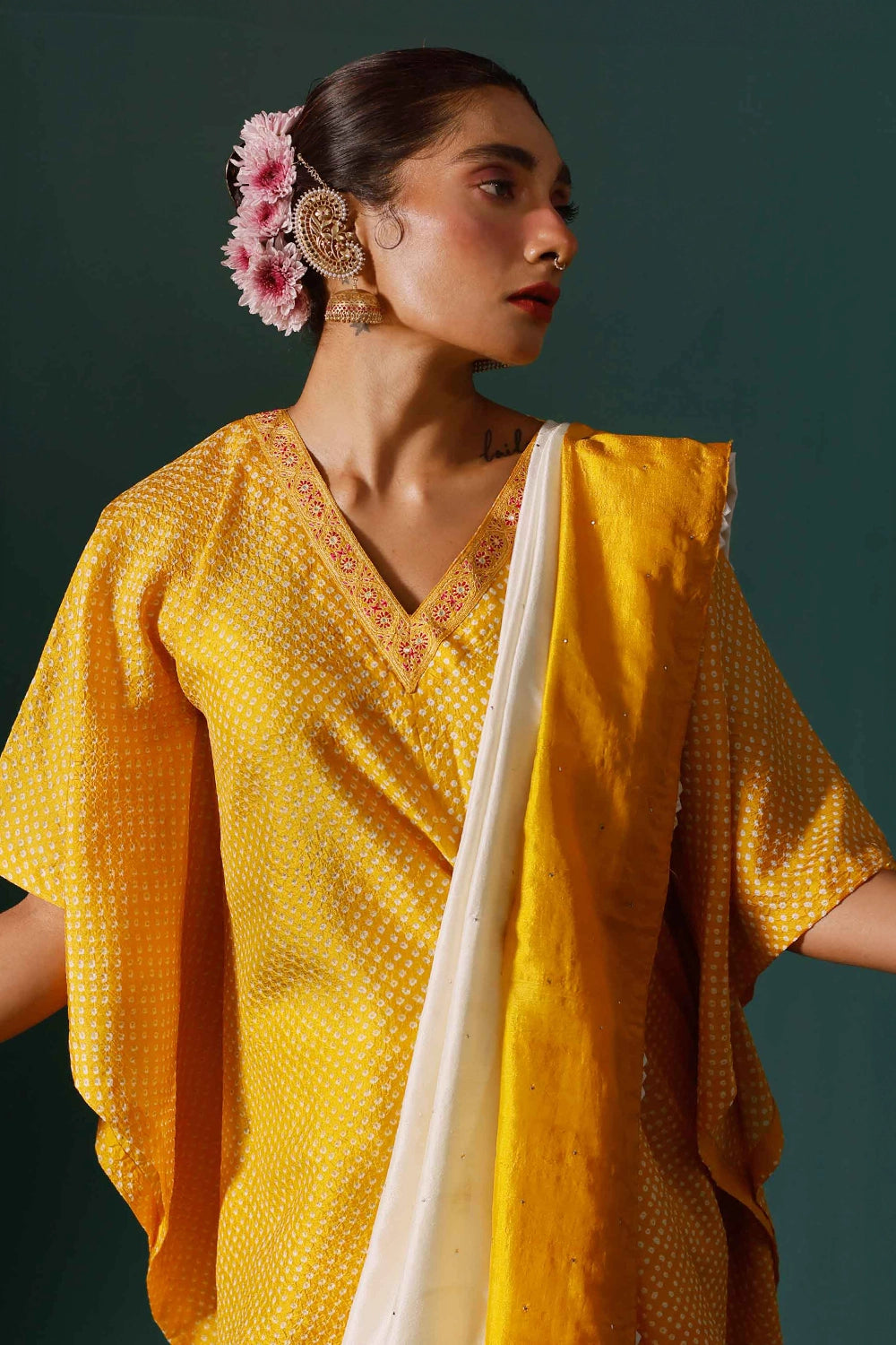 Yellow White Haze Saree