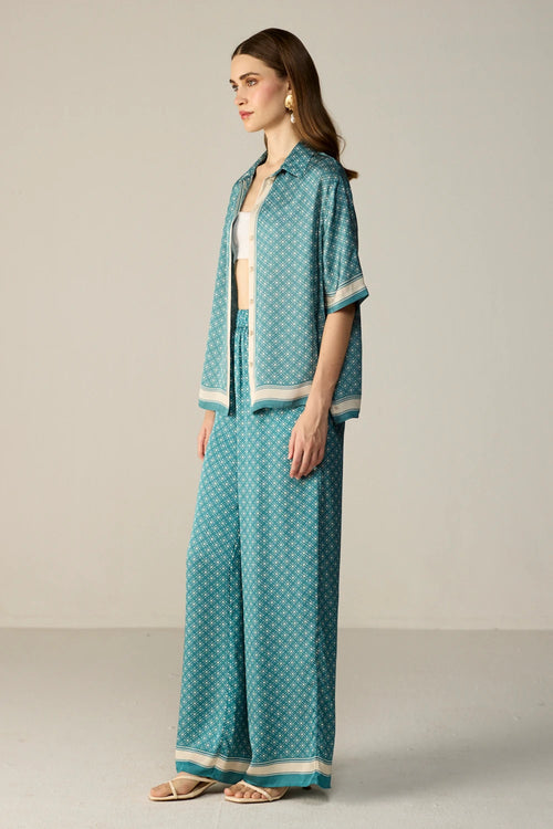 Teal Noah Shirt Co-ord Set