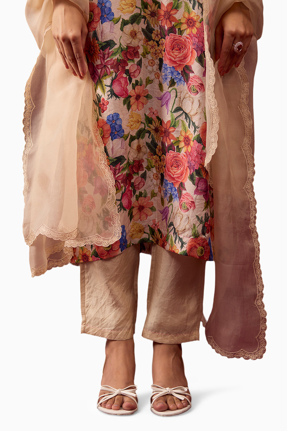 Euphoric Blossom Beige Kurta Set