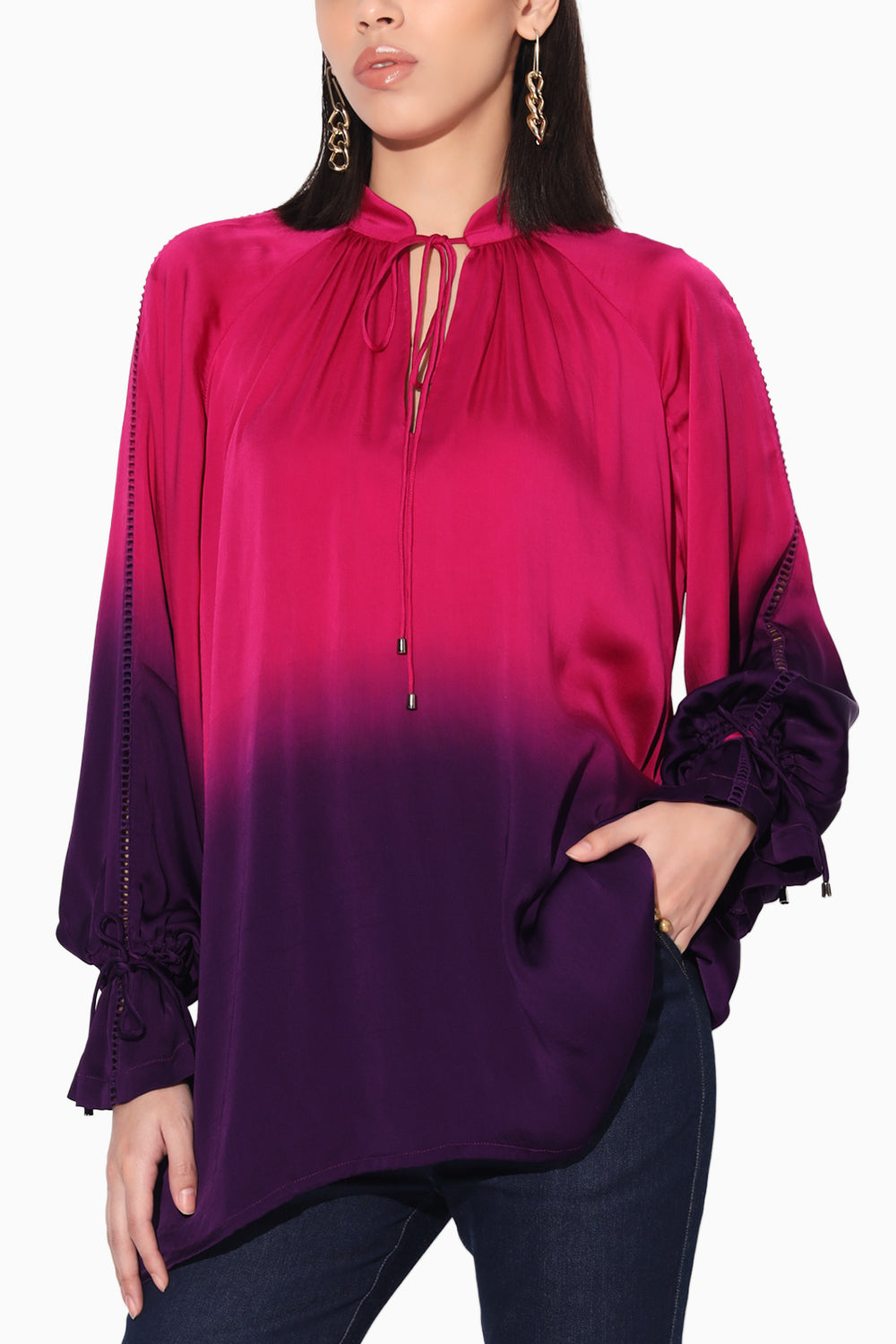 Hanako Pink and Purple Ombre Top