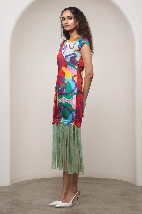 Alya Fringe Dress