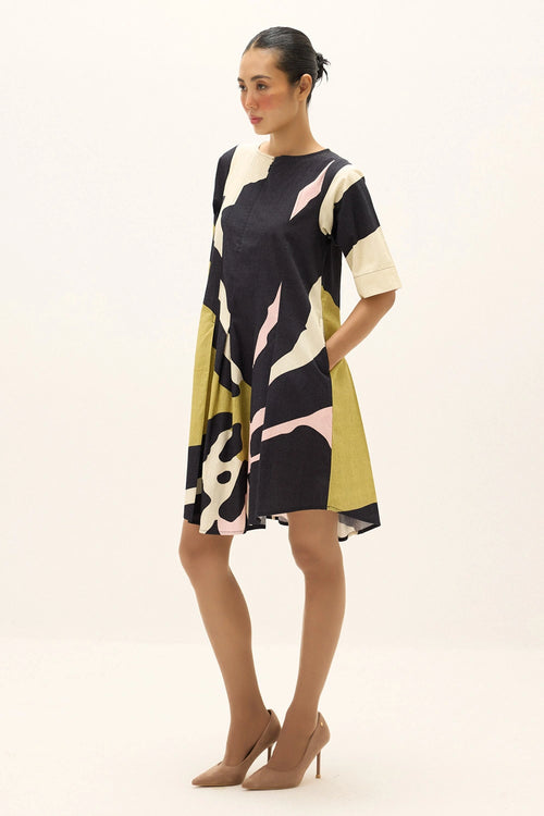 Blue Multi Feylen Dress