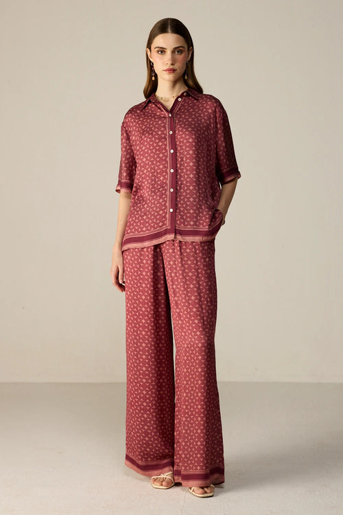 Maroon Noah Shirt Co-ord Set