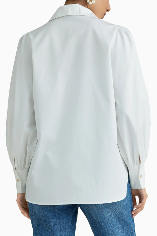White Bishop Sleeved Shirt