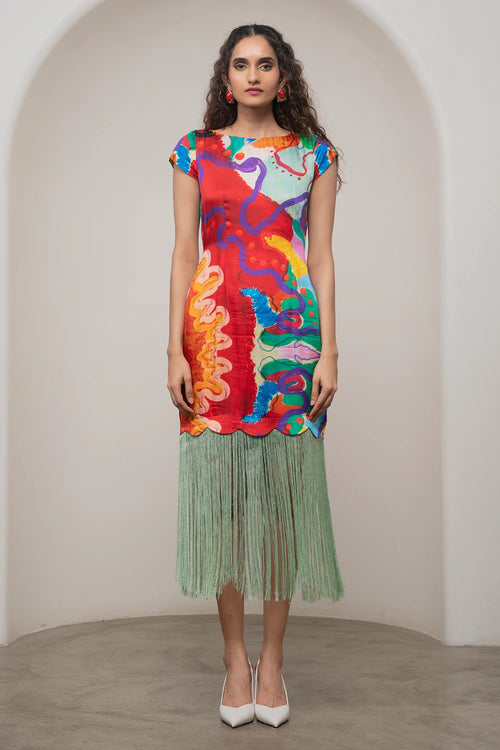 Alya Fringe Dress