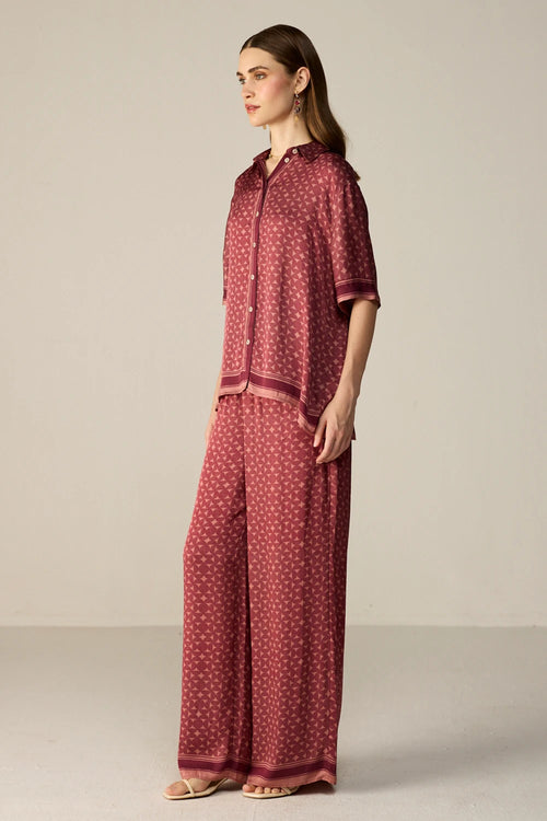 Maroon Noah Shirt Co-ord Set