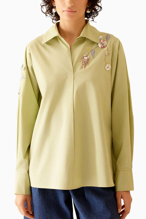 Nisha Green Shirt