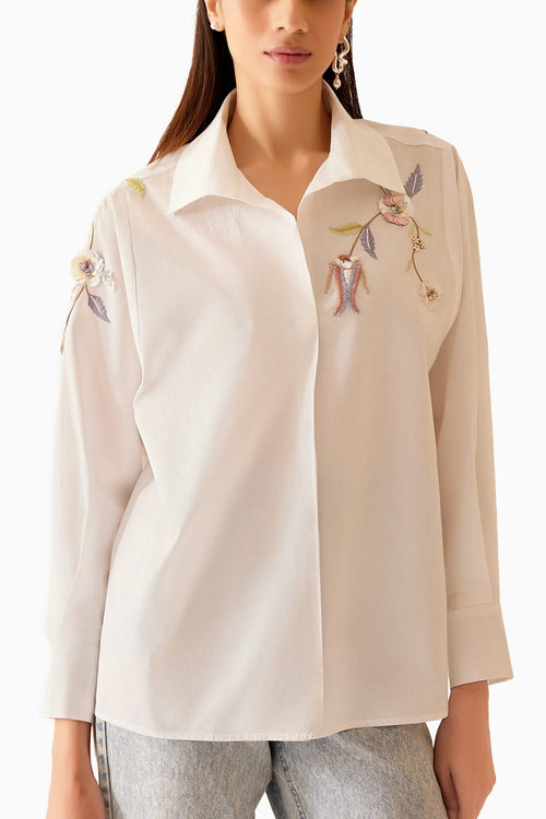 Nisha White Shirt