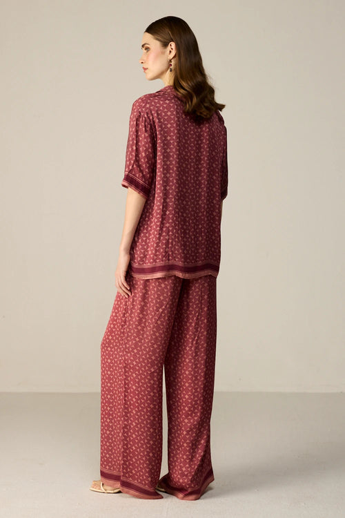 Maroon Noah Shirt Co-ord Set