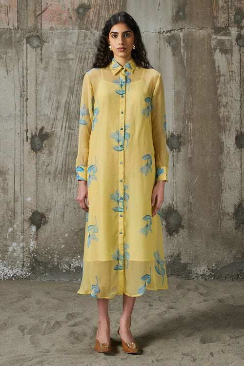 Sunlit Bloom Asymmetrical Dress