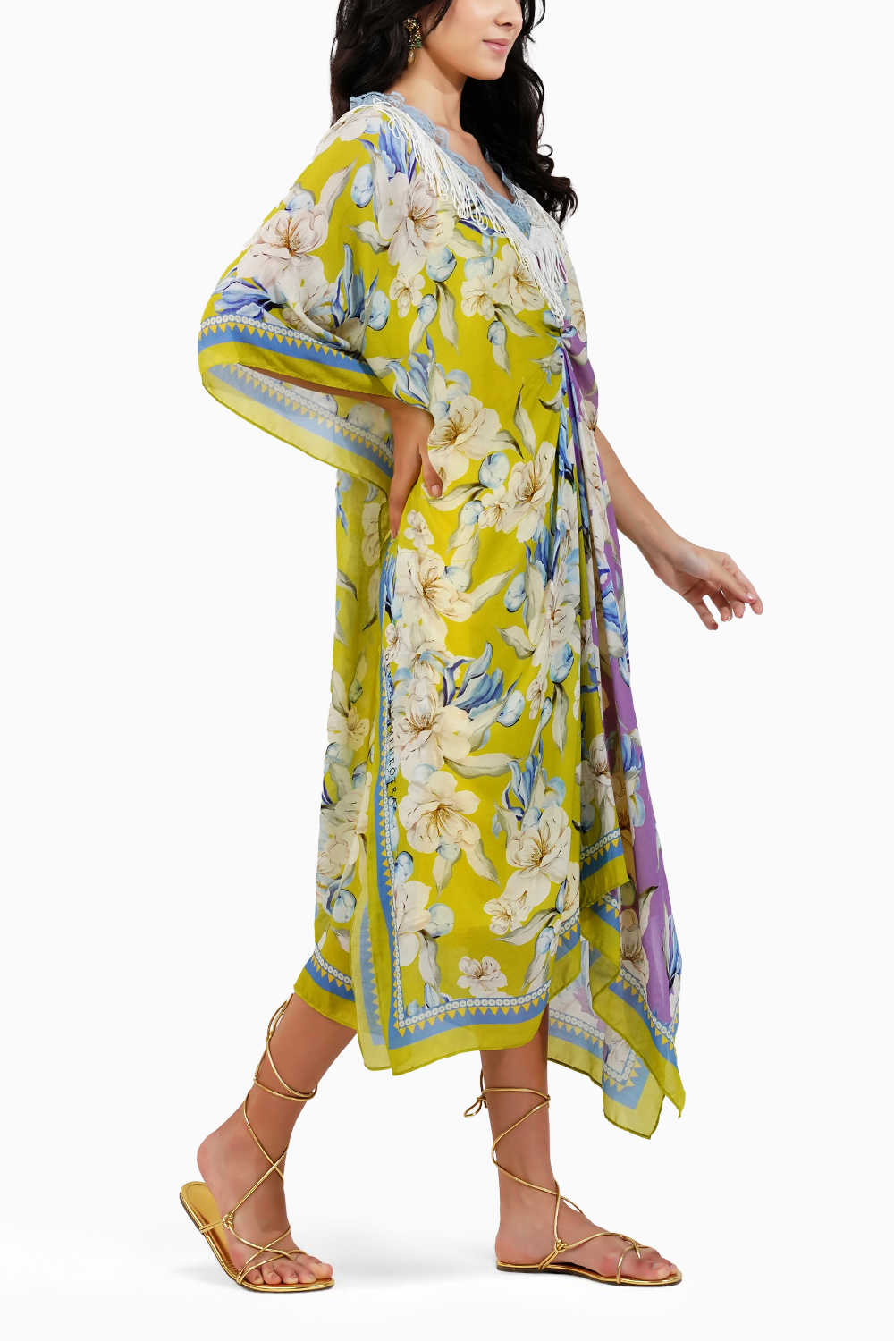 Dual Tone Vintage Floral Kaftan