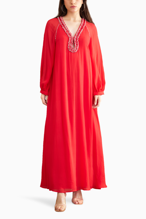 Coral Maxi Dress