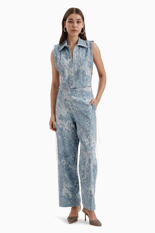 Blue Denim Rugged Bib and Pants Set